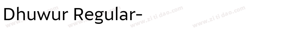 Dhuwur Regular字体转换